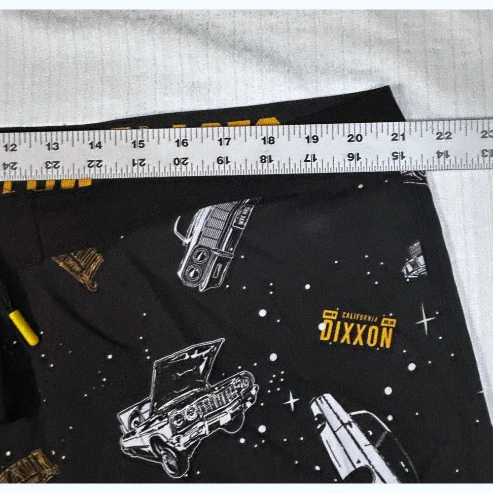 DIXXON Low Places Board Shorts Men 42 XXL Black Lowrider Classic Car Swim Trunks